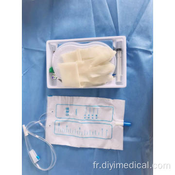 poche d&#39;urine de drainage médical avec valve de poussée